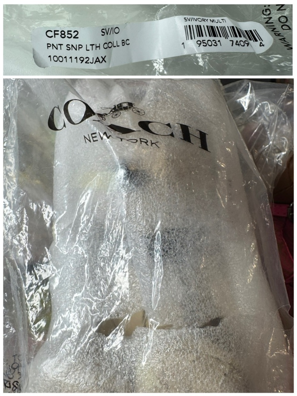 Coach X Peanuts Snoopy Collectible Bag Charm Leather Ivory Style CF852 - Picture 5 of 6